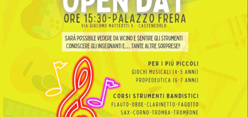 Open Day dell’Accademia Musicale Silvio Zanardini.  Partecipa e scopri le straordinarie novità e i nuovi corsi! Ti aspettiamo il 23 settembre